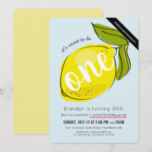 Cute Lemon Boy Blue Virtual 1er anniversaire