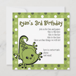 Invitation Cute Lil' Lizard