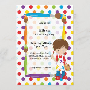 Invitation Cute Little Artist