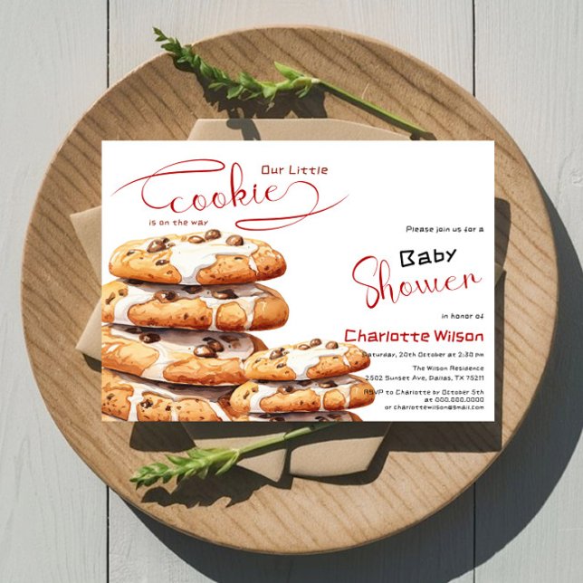 Invitation Cute Little Cookie Baby Shower (Créateur téléchargé)