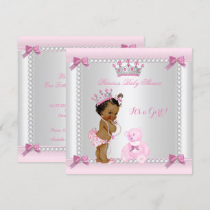 Invitation Cute Little Princess Baby shower Girl Ethnic