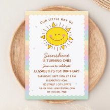 Cute Little Ray of Sunshine Baby Premier anniversa