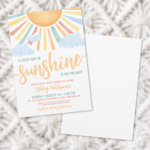 Invitation Cute Little Sunshine Boy Baby shower