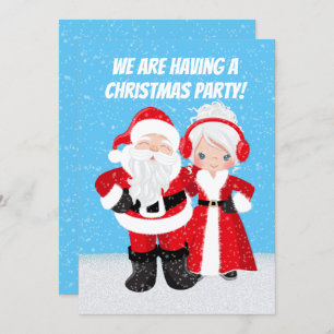 Invitation Cute, M. et Mme Santa Claus