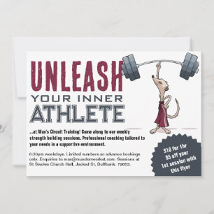 Invitation Cute Meerkat dévoile votre dessin d'athlète intéri