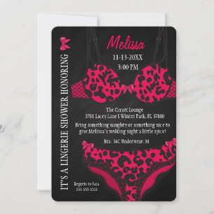 Invitation Cute Modern Fun Lingerie Fête des mariées Invitati