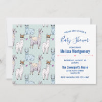 Cute Motif Lama sur Baby shower Pois