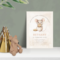 Cute Mouse and Cookies 5e anniversaire