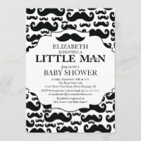 Cute Mustache Bash Boys Baby shower