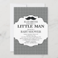 Cute Mustache Bash Boys Baby shower