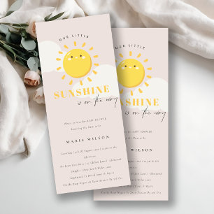 Invitation Cute Notre Petit Baby shower Fille Blush Sunshine