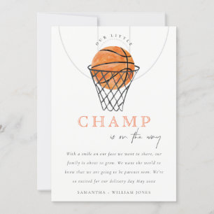 Invitation Cute  Notre Petit Champion Annonce de Basketball