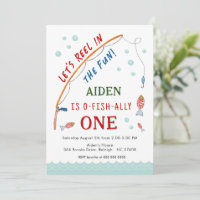 Cute O- Poisson Ally Une pêche 1er Anniversaire