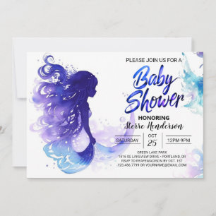 Invitation Cute Ocean Adventures : Baby shower de sirène