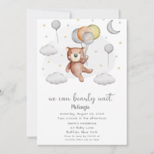 Invitation Cute Ours Nous Pouvons Attendre Le Baby shower Gar