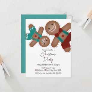 Invitation Cute pain d'épices Hommes Noël Fête de Noël