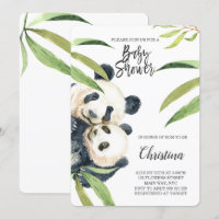 Cute Panda Maman & Baby Baby shower Eucalyptus