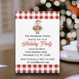 Invitation Cute Personalized Santa Christmas Holiday