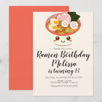 Cute Pho Ramen Oriental de fête d'anniversaire B