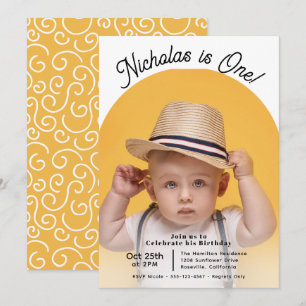 Invitation Cute Photo Arch Fête d'anniversaire pour enfants