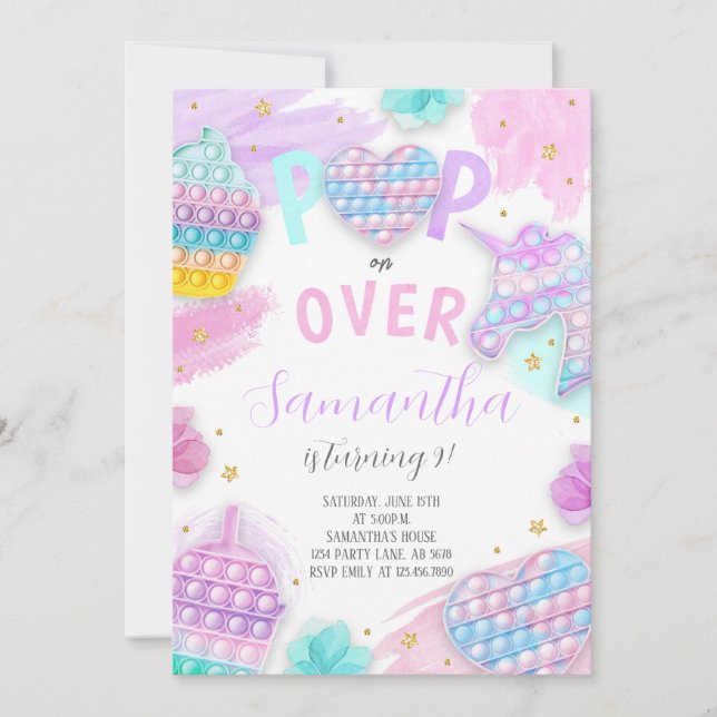 Invitation Cute Pop It Fidget (Devant)