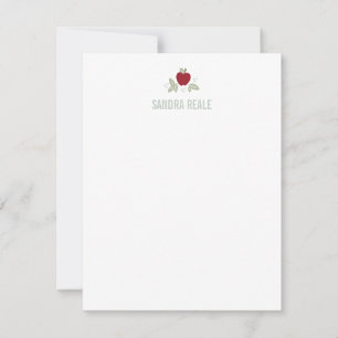 Invitation Cute Red Apple enseignant personnalisé
