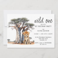 Cute Savannah africaine Wild Un 1er anniversaire