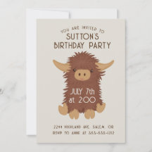 Cute, shaggy Highland vache personnalisée