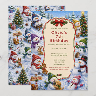 Invitation Cute Snowman Christmas Party
