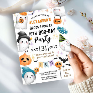 Invitation Cute Spooktacular Halloween 10e anniversaire migno