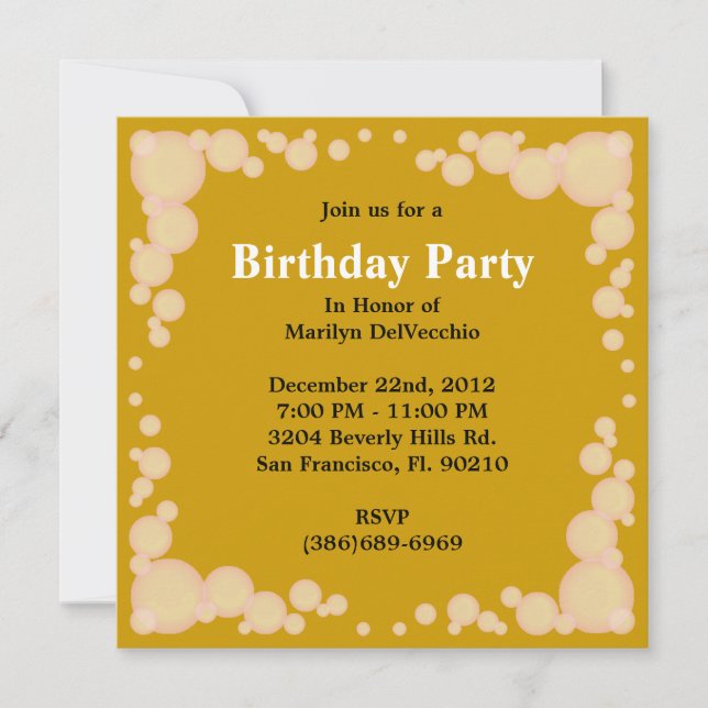 Invitation CUTE Sweet Spa Bain Massage et Beauty Party Invit (Devant)
