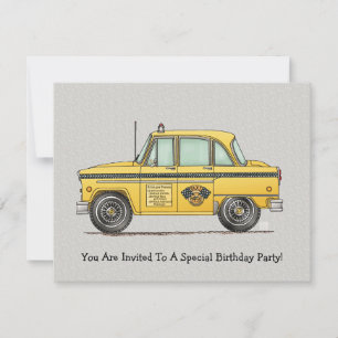 Invitation Cute taxi