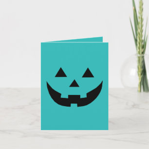 Invitation Cute turquoise Jack-o'-lantern drôle Halloween