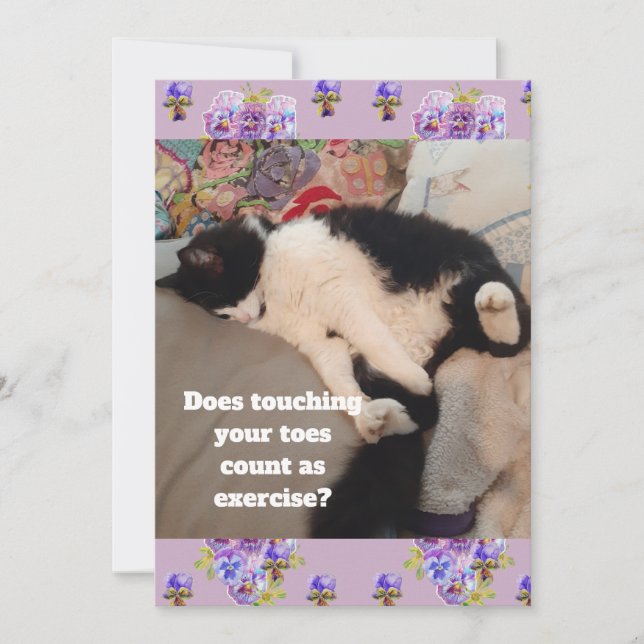 Invitation Cute Tuxedo Chat Anniversaire Fête Enfants Invitat (Devant)