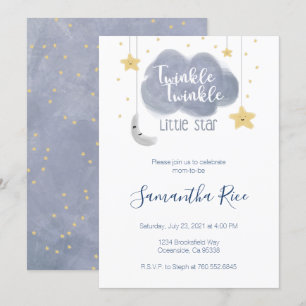 Invitation Cute Twinkle Twinkle Little Star Baby shower à thè