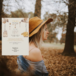 Invitation Cute Twins Boy & Girl Baby shower II