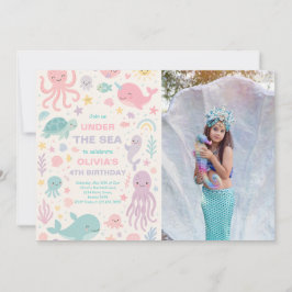 Invitation Cute Under the Sea Anniversaire Photo