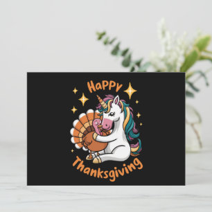 Invitation Cute Unicorn Accrocs Turquie Bons thanksgivings fi
