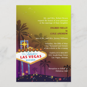 Invitation Cute Unique Viva Las Vegas Mariage