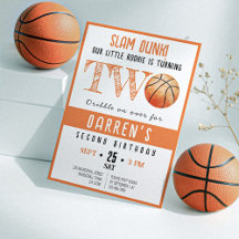 Cute Watercolor Rookie Basketball 2e anniversaire