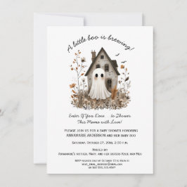 Invitation Cute Whimsical Baby Boo est en train de brasser Ba