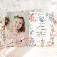 Cute Woodland Animaux Anniversaire Photo