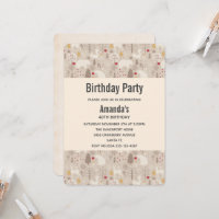 Cute Woodland Animaux Motifs nordiques Anniversair