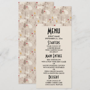 Invitation Cute Woodland Animaux Nordic Motif Noël