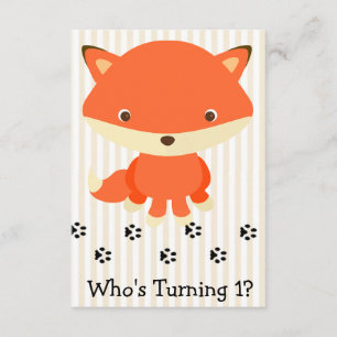 Invitation Cute Woodlands Fox 1er Anniversaire Fête Invitatio