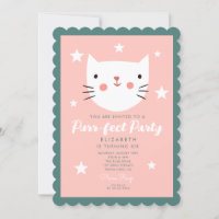 Cutie Kitty Rose Vert Violet Étoiles Anniversaire