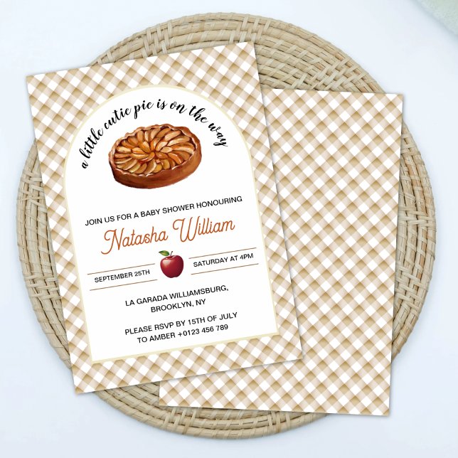Invitation Cutie Pie Apple Pie Thanksgiving Baby shower (Créateur téléchargé)
