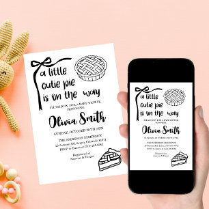 Invitation Cutie Pie est en route, Baby Shower d'automne