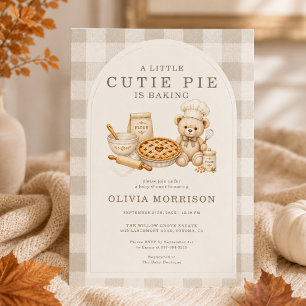 Invitation Cutie Pie est en train de cuisiner une Baby Shower