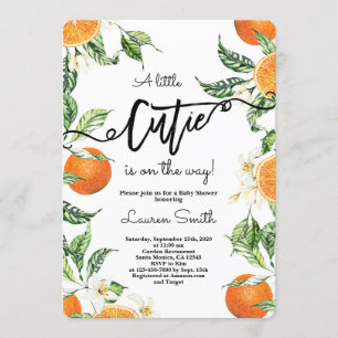 Invitation Cuties Oranges Baby shower
